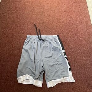 Nike Men's Athletic Shorts in Gray and White